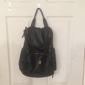 Women's black backpack